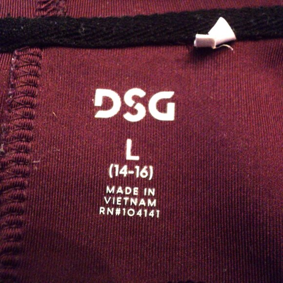 DSG Hoodie & Pants Track Suit Jogger Set Boy's L (14/16) Burgundy Front Zipped - Picture 8 of 9